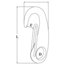 Talamex Schnapphaken mit Auge 70mm 74228070