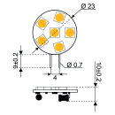 Talamex S-LED 6xSMD-G4 10-30V 1,0W ww 3000K 100lm 14340500