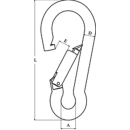 Talamex Karabinerhaken mit Knick 100mm 74225100