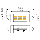Talamex S-LED 3xSMD-Soffitte 37mm 10-30V 0,8W ww 3000K...