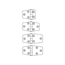 Talamex Scharnier Edelstahl 54.5x38.5x2mm 43803154