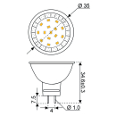 Talamex S-LED SPOT 15xSMD-GU4 10-30V 1,5W ww 2700K 100lm...