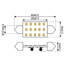 Talamex S-LED 15xSMD-Soffitte 42mm 10-30V 1,2W ww 2700K 120lm (in DE nicht lieferbar) 14340622