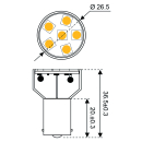 Talamex S-LED 6xSMD-BA15s 10-30V 1,0W ww 3000K 100lm (in...