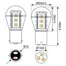Talamex S-LED 15xSMD-BA15d 10-30V 1,6W ww 2700K 140lm...