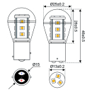 Talamex S-LED 15xSMD-BAY15d 10-30V 1,6W kw 6000K 150lm...