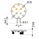 Talamex S-LED 12xSMD-G4 10-30V 2,0W ww 2700K 245lm 14340508