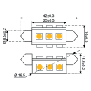 Talamex S-LED 9xSMD-Soffitte 42mm 10-30V 2,0W ww 3000K...