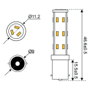 Talamex S-LED 27xSMD-BA9s 10-30V 1,3W ww 2700K 146lm (in...