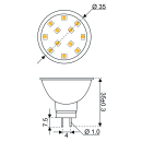 Talamex S-LED SPOT 12xSMD-GU4 10-30V 2,0W ww 2700K 169lm...