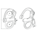 Talamex Schnappschäkel mit festem Auge 66mm 74551066