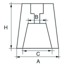 Talamex Wellen-Anode konisch Zink 35mm 45805035