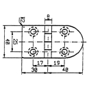 Talamex Scharnier 70x40mm 90° 43804070