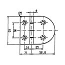 Talamex Scharnier 76.2x65mm 90° 43804076