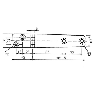 Talamex Scharnier 141.5x29mm 90° 43804141