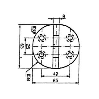 Talamex Scharnier Dia 65mm 90° 43804065