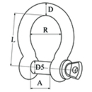Talamex Schäkel geschweift 4mm 8558004