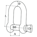 Talamex Schäkel Form D kurz 4mm 8556104