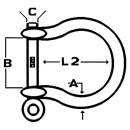 Talamex Schäkel geschweift 4mm (Q1) 8558104