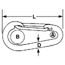 Talamex Karabinerhaken symetrisch 6mm 74228061