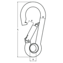Talamex Karabinerhaken mit Auge 50mm 74226050