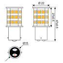 Talamex S-LED 30xSMD-BA15d 10-30V 3,2W kw 6500K 320lm...