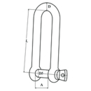 Talamex Schäkel Form D lang 4mm 8557004