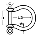 Foresti & Suardi Schäkel Form H Messing pol 5mm...