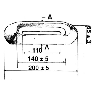 Talamex Rumpf-Anode aufschraubar Zink 200x65x35mm 45800014