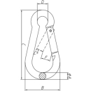 Talamex Karabinerhaken mit Knick 100mm 74217100