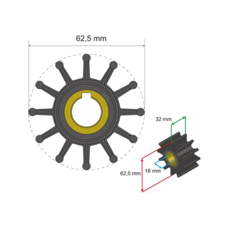 Albinus Premium Impeller Kit PN 06-01-016 17200616