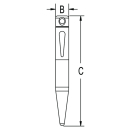 Ronstan Spike for opening snapshackle aluminium 74551110