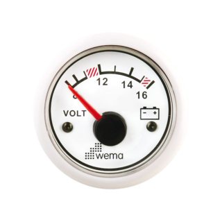 Wema Anzeige Voltmeter 12V weiß 21352049