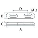 Talamex Rumpf-Anode aufschraubar Aluminium 320x65x35mm...
