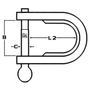 Talamex Schäkel Form D-Fl Edelstahl 6mm 8531060