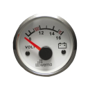 Wema Silber-Serie Anzeige Voltmeter 12V weiß 21352202