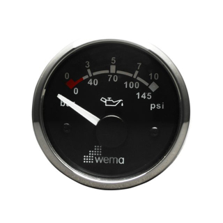 Wema Silber-Serie Anzeige Öldruck 10bar schwarz 21352137
