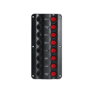 Talamex 8er Schalttafel Wave-Design 12V 14576012