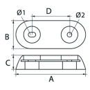 Talamex Rumpf-Anode V-Typ 25 Zink 250x65x28mm 45800002