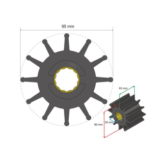 Albinus Premium Impeller Kit PN 06-02-028 17200628