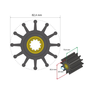 Albinus Premium Impeller PN 06-02-026 17200626