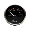 Wema Silber-Serie Anzeige Voltmeter 24V schwarz 21352110