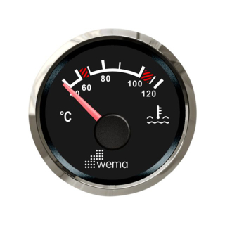 Wema NMEA2000 Silber-Serie Anzeige Wassertemperatur schwarz 21352154