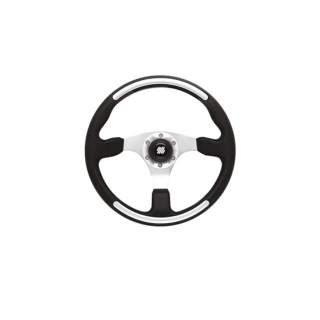 Ultraflex Steuerrad SANTORINI B/S 350mm schwarzer Griff, silberne Speichen 75237940