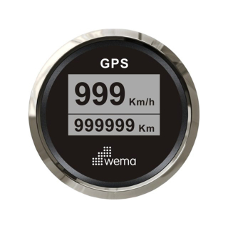 Wema Silber-Serie GPS-Speedometer-Digital 52mm schwarz 21352098