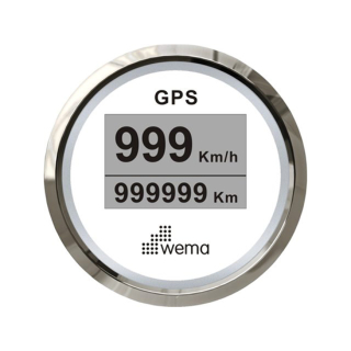 Wema Silber-Serie GPS-Speedometer-Digital 52mm weiß 21352099