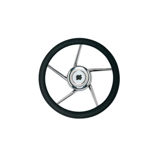 Ultraflex V01 Edelstahl-Steuerrad 350 PU-schwarz 75237932