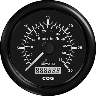 Wema GPS-Speedometer Analog schwarz 30kn/54km 21352120