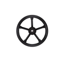 Ultraflex Steuerrad V24C 350mm Edelstahl, schwarzer Griff...