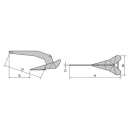 Lewmar DTX Anker Edelstahl 16kg 77207016